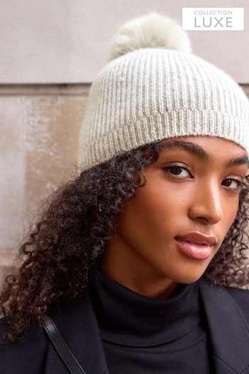 Grey Collection Luxe 30% Cashmere Pom Hat (D88675) | £22