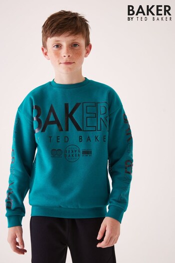 Baker by Ted Baker Teal Blue Letter Sweater (D88690) | £26 - £30