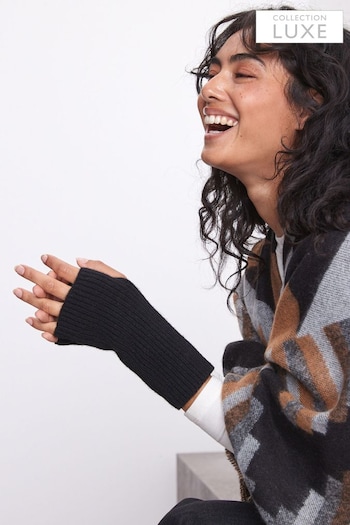 Black Collection Luxe 30% Cashmere Handwarmer Gloves (D88766) | £20