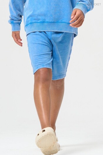 Angel & Rocket Blue Mason Side Tape Jersey embroidered Shorts (D89024) | £7.50 - £9