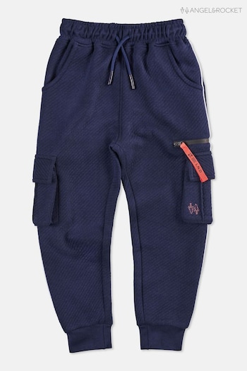 Angel & Rocket Navy Blue Frank Pocket Jersey Joggers (D89025) | £21 - £26