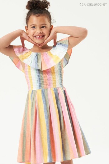 Angel & Rocket Rainbow Elsie Stripe Midi Sun Dress (D89040) | £28 - £32