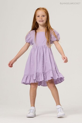 Angel & Rocket Purple Simone Seersucker Dress (D89044) | £28 - £32