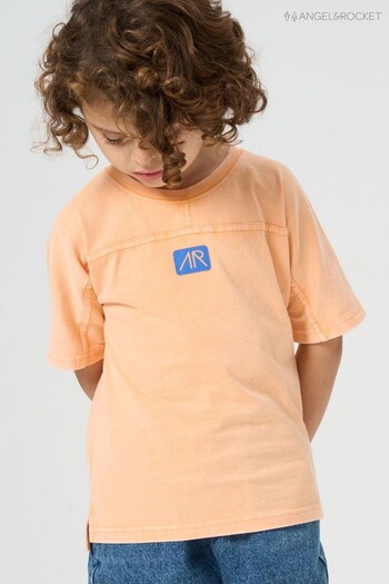 Angel & Rocket Orange Evan Acid Wash T-Shirt (D89077) | £11 - £16