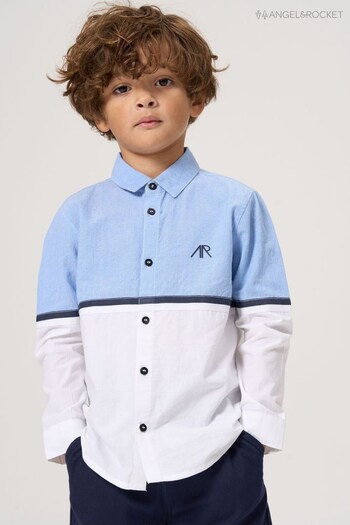 Angel & Rocket Blue Hank mited Colourblock Shirt (D89081) | £20 - £24