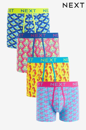 Bright Sealife 4 pack A-Front Boxers (D89130) | £24