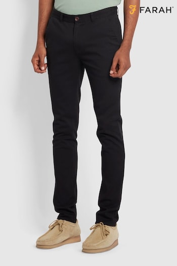 Farah Black Endmore Twill Chinos (D89197) | £70