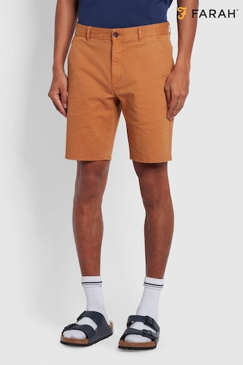 Farah Orange Hawk Garment Dyed Shorts (D89232) | £60