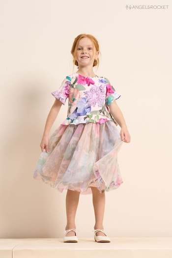 Angel & Rocket T3B4-32082-1231 Azalea Ballerina Print Dress (D89571) | £48 - £57