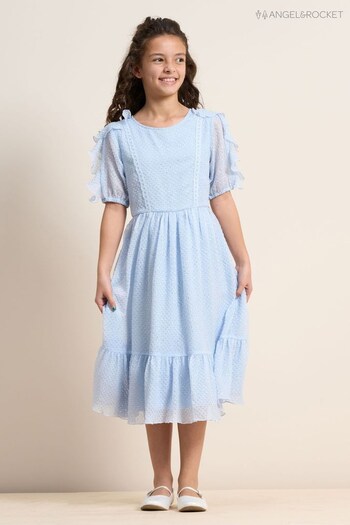 Angel & Rocket Blue Annelise Boho Midi Dress (D89591) | £48 - £57