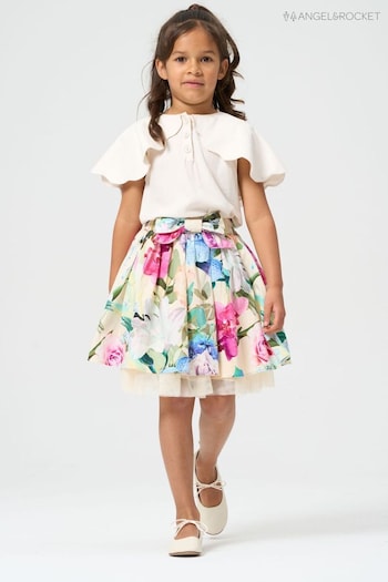 Angel & Rocket Cream Darcy Printed Layered Skirt (D89592) | £28 - £35