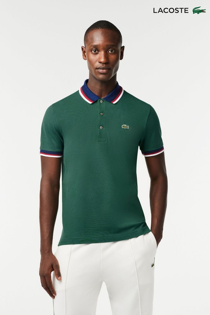 Buy Men's Lacoste Green Polo Shirts Tops Online | Next UK