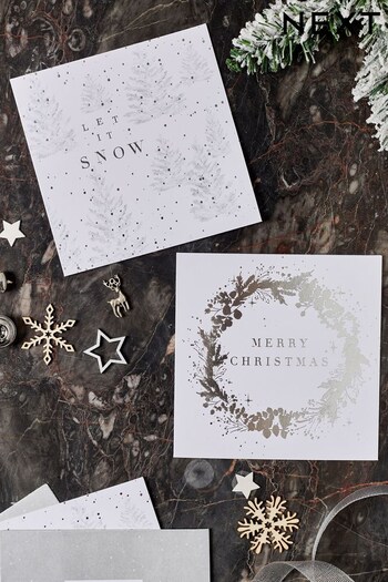 20 Pack Silver Trees Christmas Cards (D89733) | £6