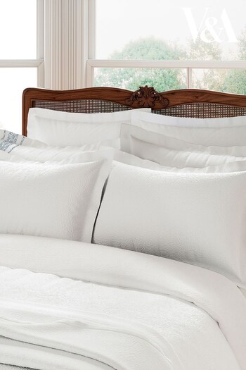 V&A White Samara Oxford Pillow Pillowcase (D89754) | £18