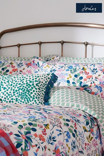Joules White Pheasant Floral Duvet Cover and Pillowcase Set (D89771) | £50 - £95