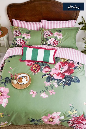 Joules Green Hydrangea Floral Duvet Cover and Pillowcase Set (D89776) | £85 - £150