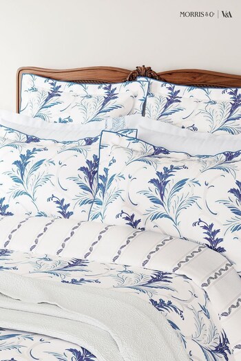 V&A Blue Baroque Square Pillowcase (D89844) | £18
