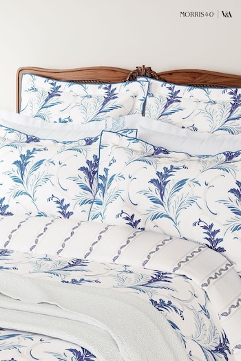 V&A Blue Baroque Oxford Pillowcase (D89845) | £16