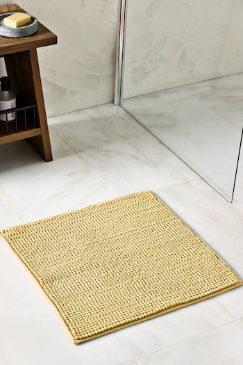 Ochre Yellow Bobble Shower Bath Mat (D89966) | £7