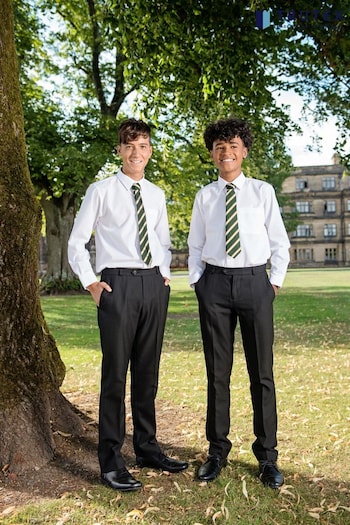 Trutex Senior Boys Black Slim Leg School Trousers (D89995) | £23 - £27
