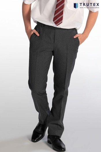 Trutex Senior Boys Grey Slim Leg School Trousers (D89997) | £23 - £27