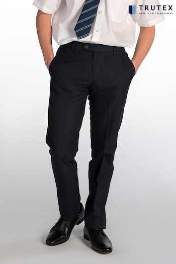 Trutex Senior Boys Navy Slim Leg School Trousers BONE (D89998) | £23 - £27