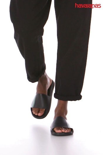 Havaianas Slide Brazil Black Sandals (D90025) | £31