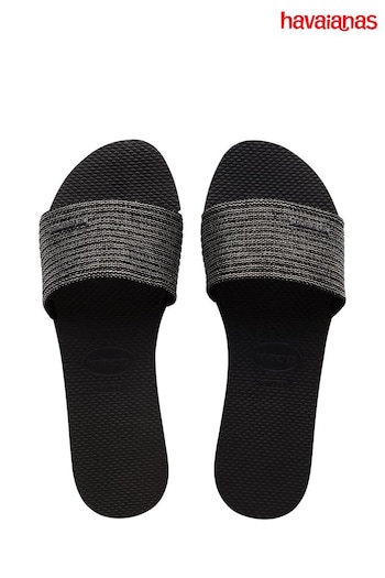 Havaianas You Malta Metallic Black Sandals (D90028) | £42