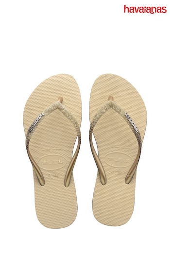 Havaianas Gold Slim Sparkle Sandals (D90034) | £39