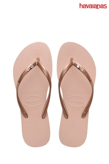 Havaianas Pink Slim Crystal Sandals (D90039) | £39