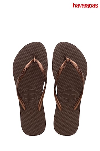 Havaianas Slim Brown Sandals (D90069) | £29