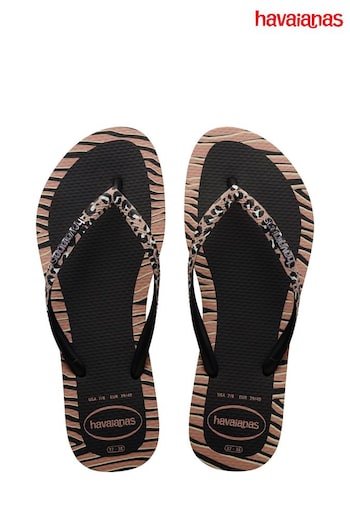 Havaianas Slim Animal Fashion Sandals Gold (D90084) | £36