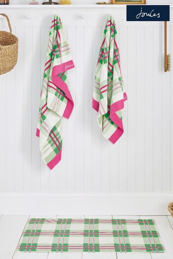 Joules Green Annie Check Towel (D90105) | £16 - £40
