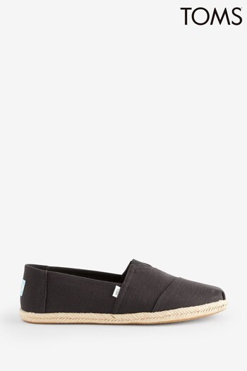 TOMS Vegan Recycled Cotton Rope Canvas Black Shoes (D90125) | £52