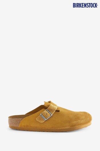 Birkenstock Boston Corduroy Brown Clogs (D90155) | £130