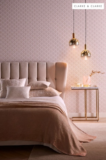 Clarke and Clarke Cream Chrysler Wallpaper (D90330) | £59