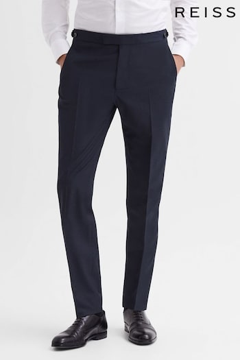 Reiss Navy Hope Modern Fit Travel Trousers (D90441) | £148