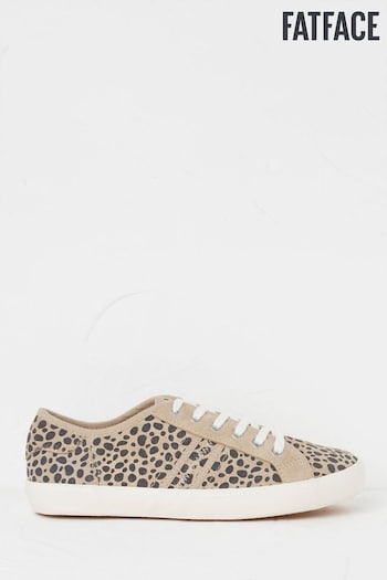 FatFace Natural Harlow Animal Print Trainers (D90551) | £49