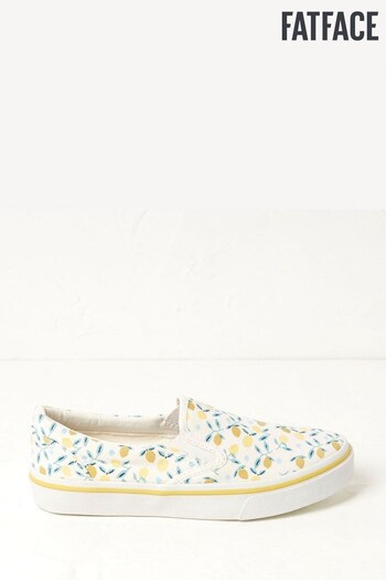 FatFace White Willow Lemons Slip-On Trainers (D90574) | £39