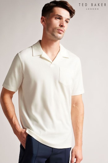 Ted Baker White Regular Fit Arkes Short Sleeved Polo Shirt (D90602) | £65