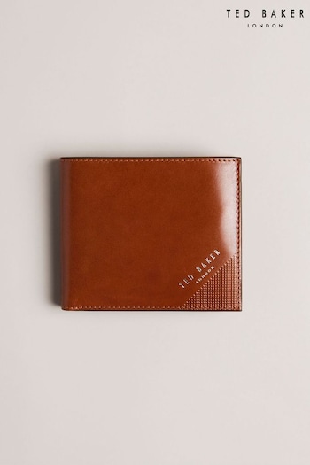 Ted Baker Prugs Embossed Corner Leather Bifold Coin Wallet (D90608) | £60