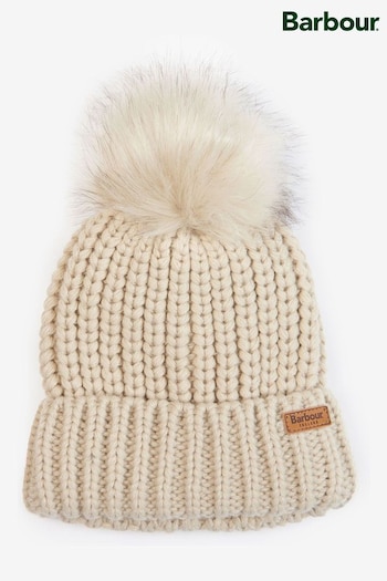 Barbour® Cream Saltburn Girls Beanie Hat (D90626) | £17