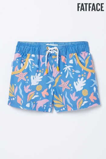 FatFace Blue Sea Scape Swim Shorts (D90798) | £15