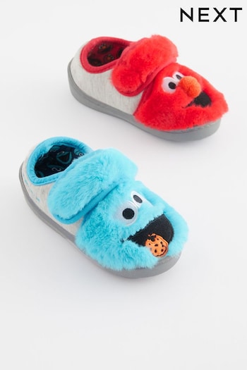Red/Blue Touch Fastening Cupsole Print Slippers (D90824) | £13 - £15