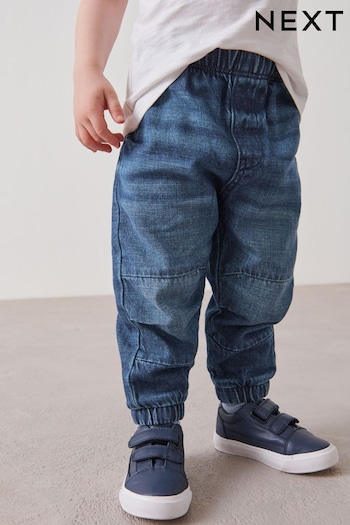 Dark Blue Denim Cuffed Pull-On Jeans Rake (3mths-7yrs) (D90839) | £14 - £16