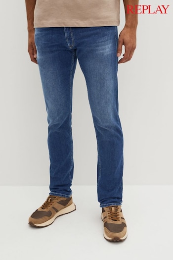 Replay Straight Fit Grover V-slit Jeans (D90865) | £130