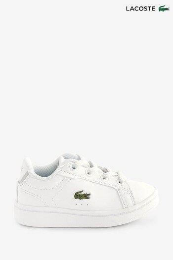 Lacoste mens Unisex Infants Carnaby Pro White Trainers (D90896) | £45
