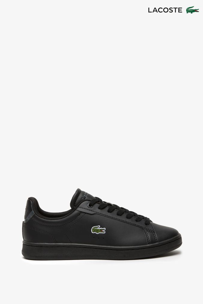 Childrens black lacoste sale trainers