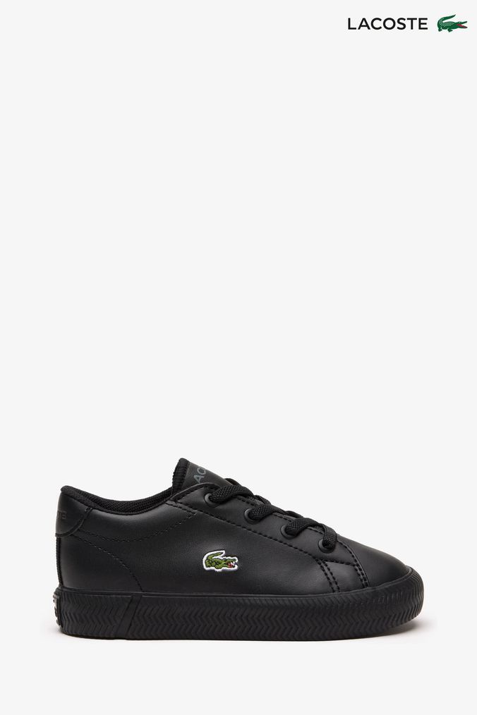 Childrens black lacoste sale trainers