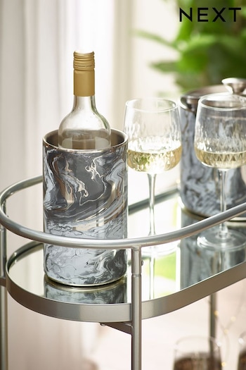 Silver Marble Print Wine Cooler (D90955) | £25